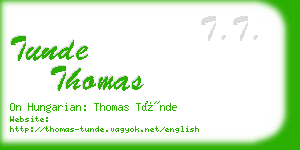 tunde thomas business card